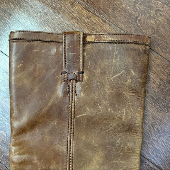Frye Women’s Brown Leather Boots with Classic Western Harness Details, Size 10 - Picture 7 of 15